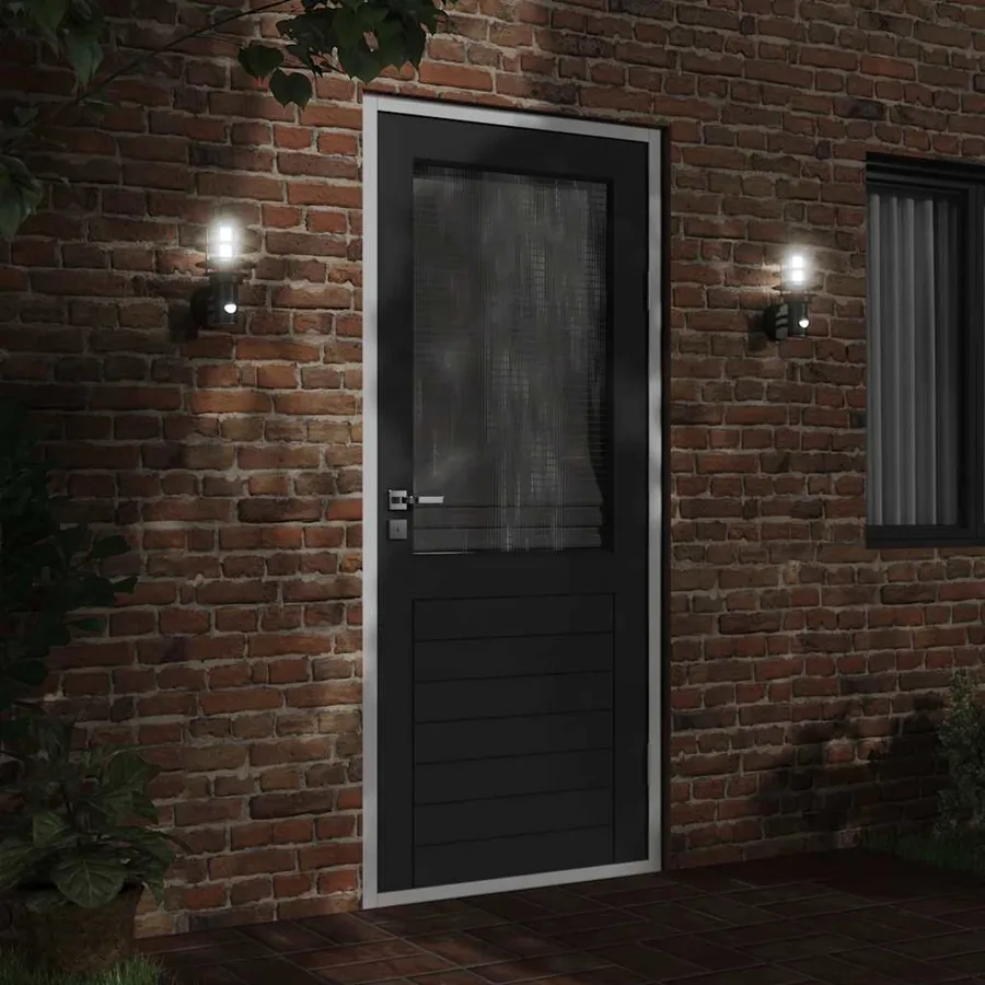 Applique murale d'extérieur avec capteur noir acier inoxydable - 3