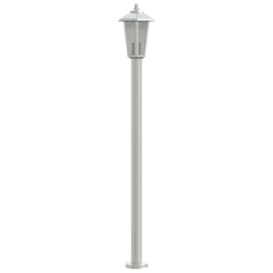 Lampadaires d'extérieur 3 pcs argenté 120 cm acier inoxydable - 5