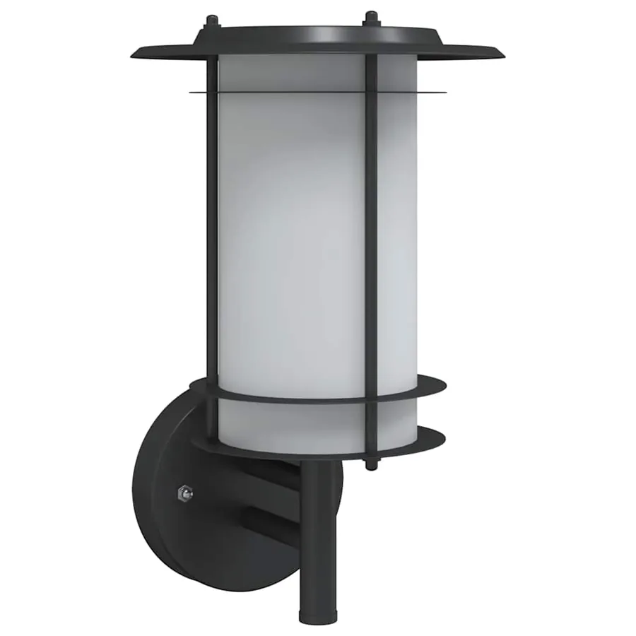 Applique murale d'extérieur noir acier inoxydable - 2