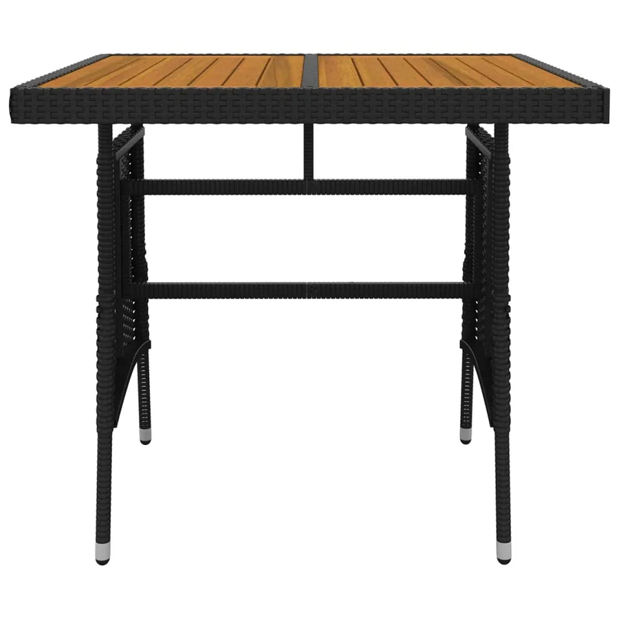 Ensemble à manger d'extérieur 3 pcs Résine tressée Noir - 7