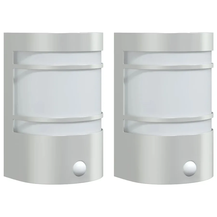 Appliques murales d'extérieur et capteurs 2pcs acier inoxydable - 2