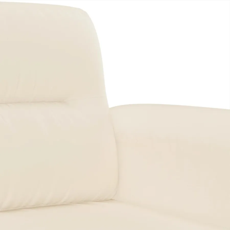 Ensemble de canapés 3 pcs avec coussins Beige Tissu microfibre - 7