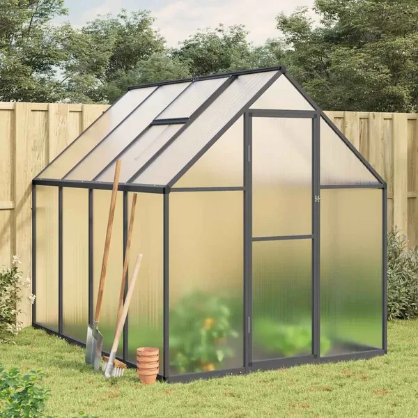 Serre avec cadre de base anthracite 224x169x195 cm aluminium