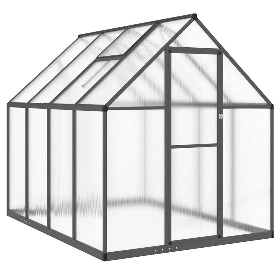 Serre avec cadre de base anthracite 224x169x195 cm aluminium - 2