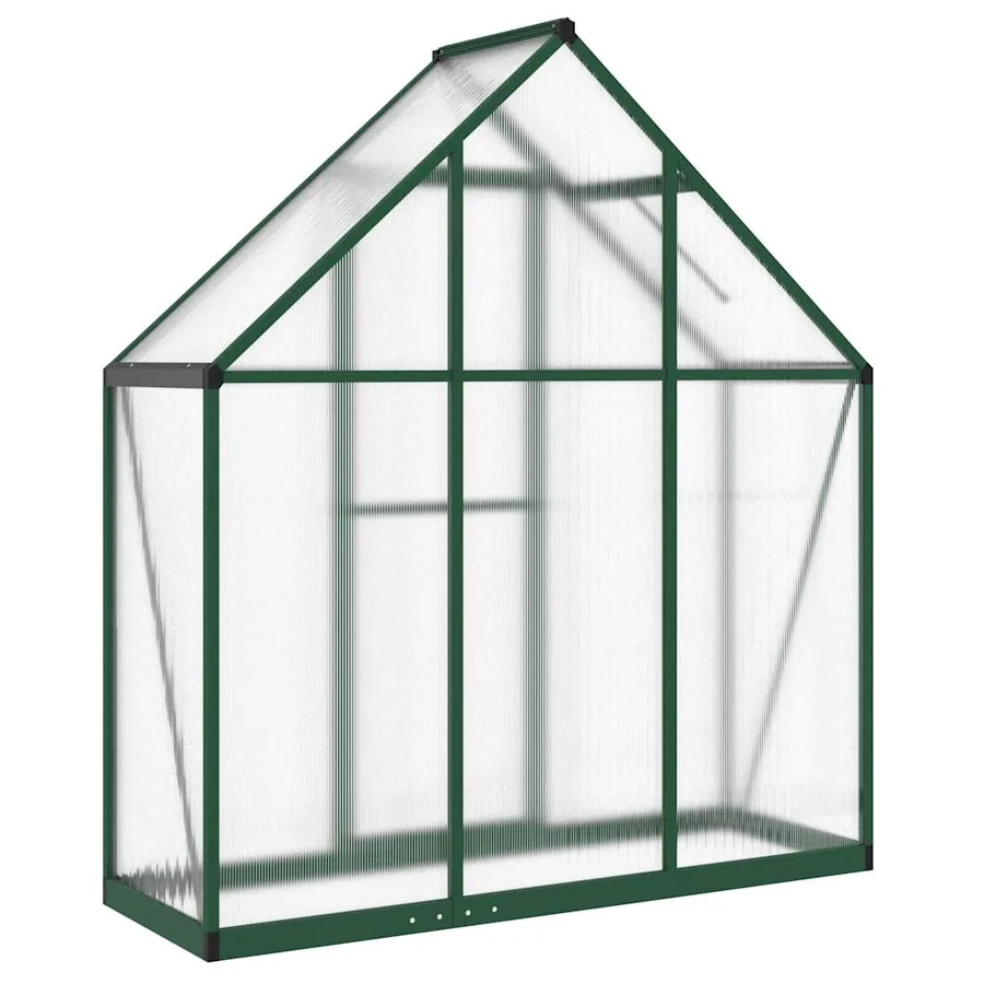 Serre avec cadre de base vert 169x58x195 cm aluminium - 5