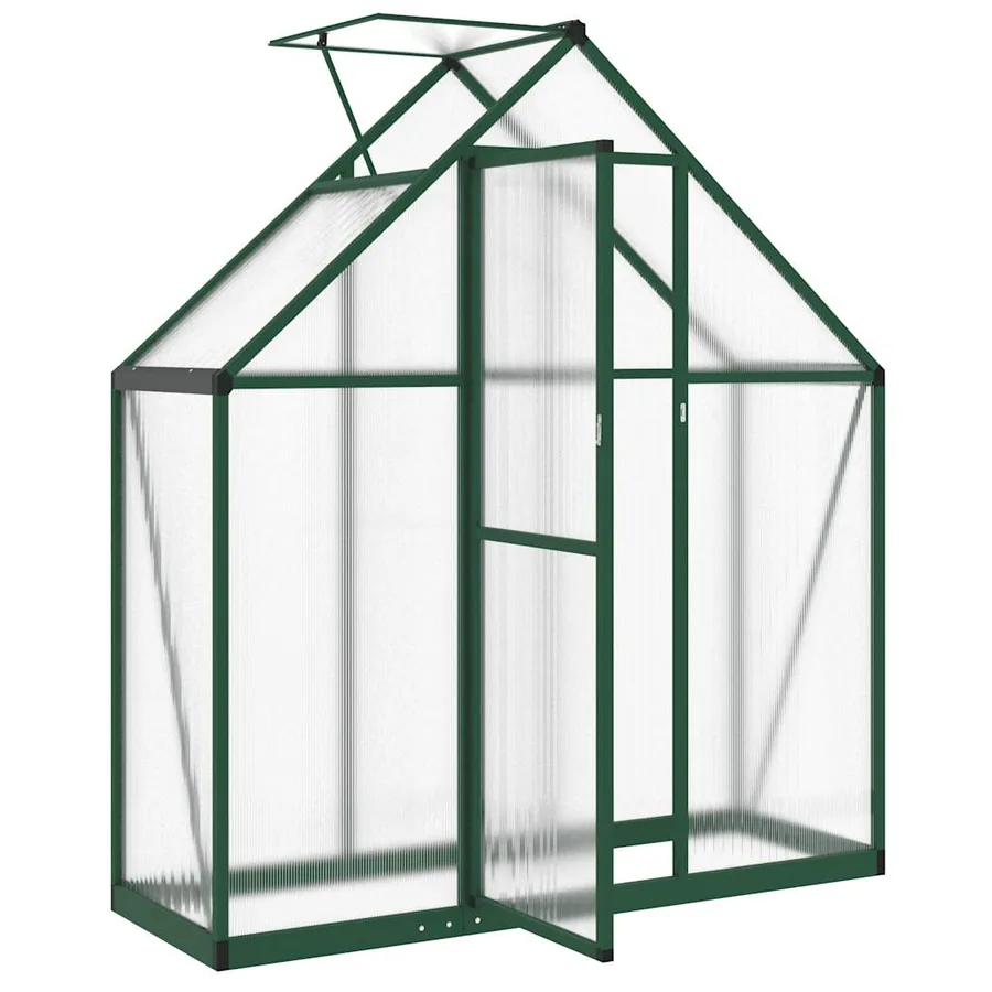 Serre avec cadre de base vert 169x58x195 cm aluminium - 6