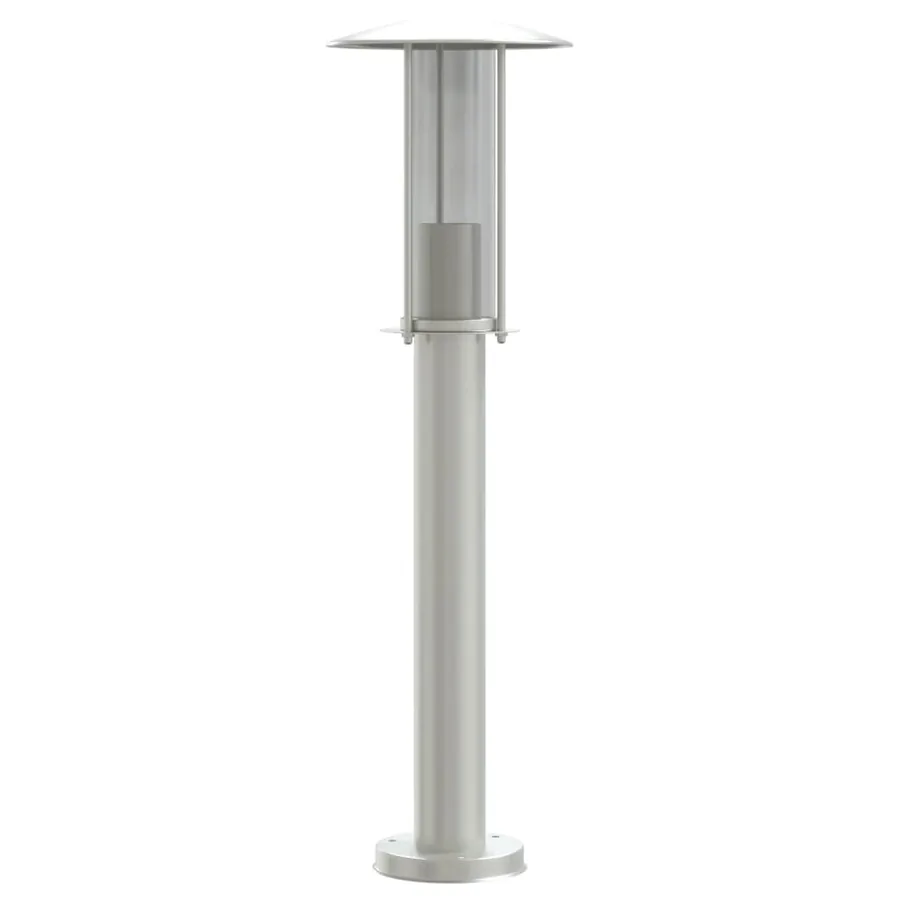 Lampadaires d'extérieur 3 pcs argenté 60 cm acier inoxydable - 4