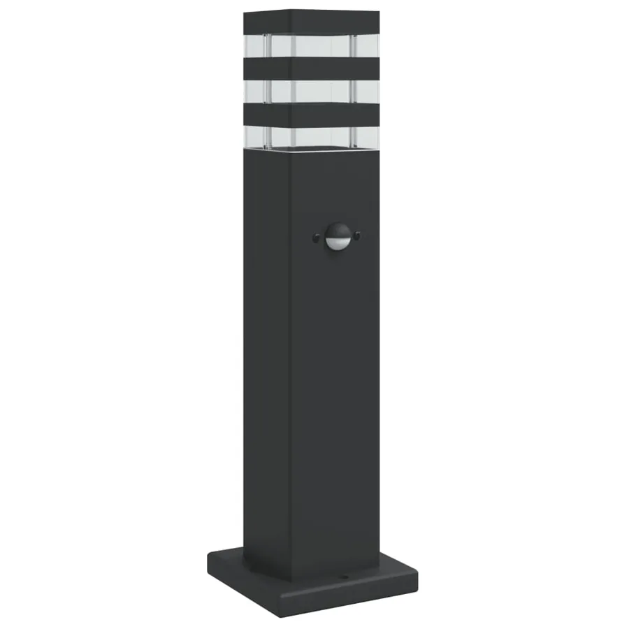 Lampadaire d'extérieur avec capteur noir 50 cm aluminium - 2