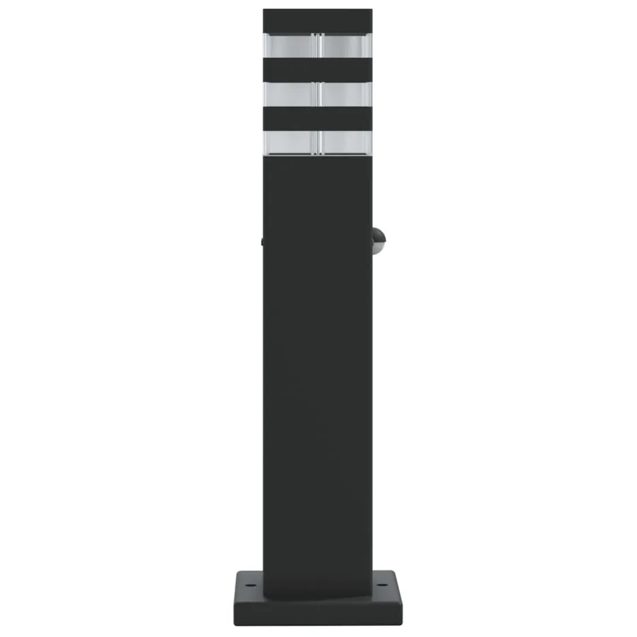 Lampadaire d'extérieur avec capteur noir 50 cm aluminium - 5