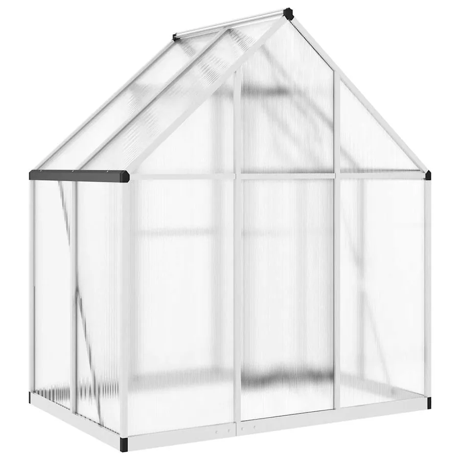 Serre avec cadre de base argent 169x114x195 cm aluminium - 5