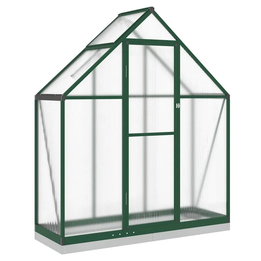 Serre avec cadre de base vert 169x58x202 cm aluminium - 2