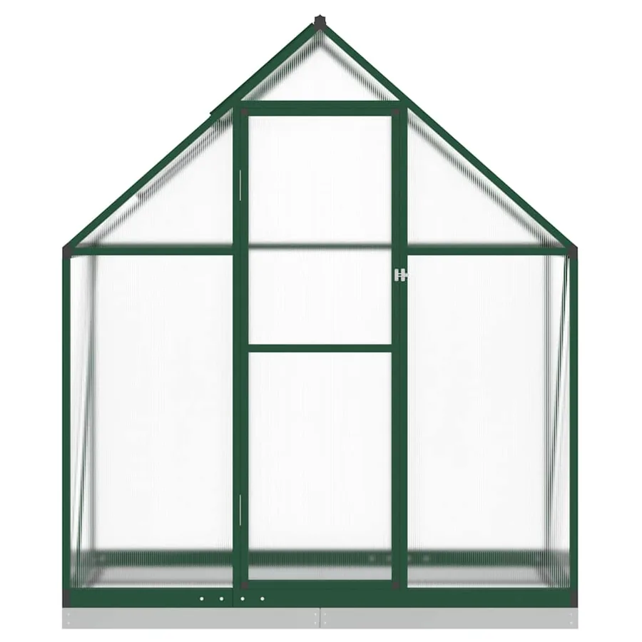 Serre avec cadre de base vert 169x58x202 cm aluminium - 3