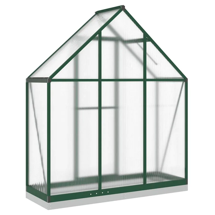 Serre avec cadre de base vert 169x58x202 cm aluminium - 5