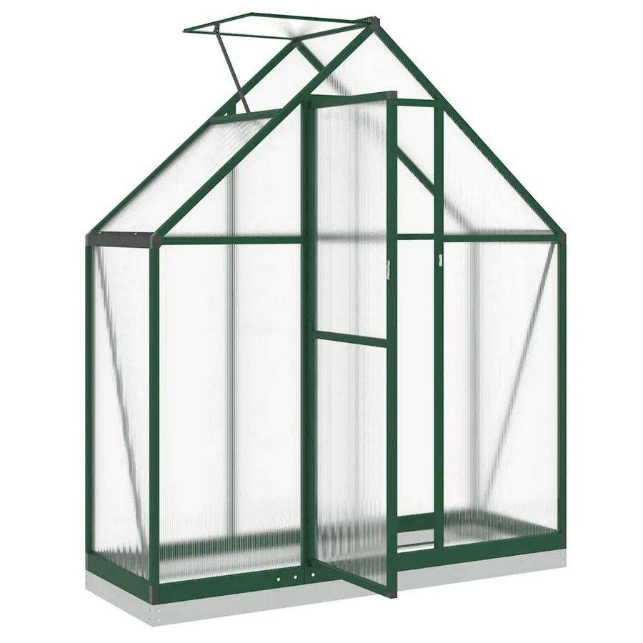 Serre avec cadre de base vert 169x58x202 cm aluminium - 6