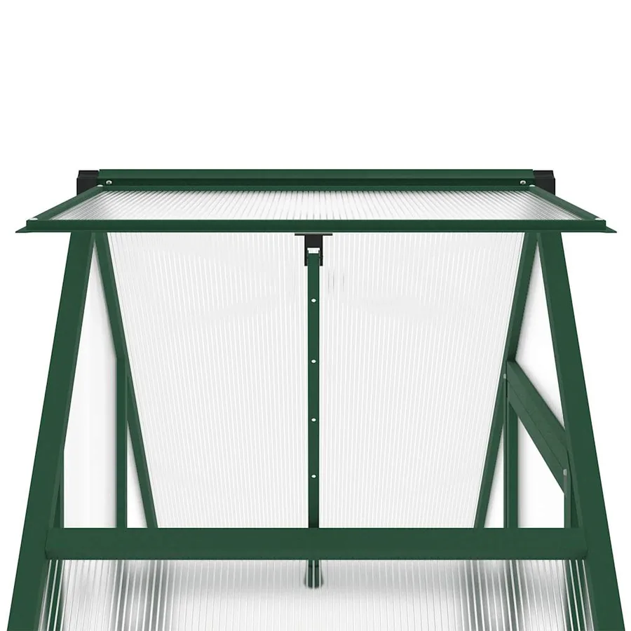Serre avec cadre de base vert 169x58x202 cm aluminium - 9