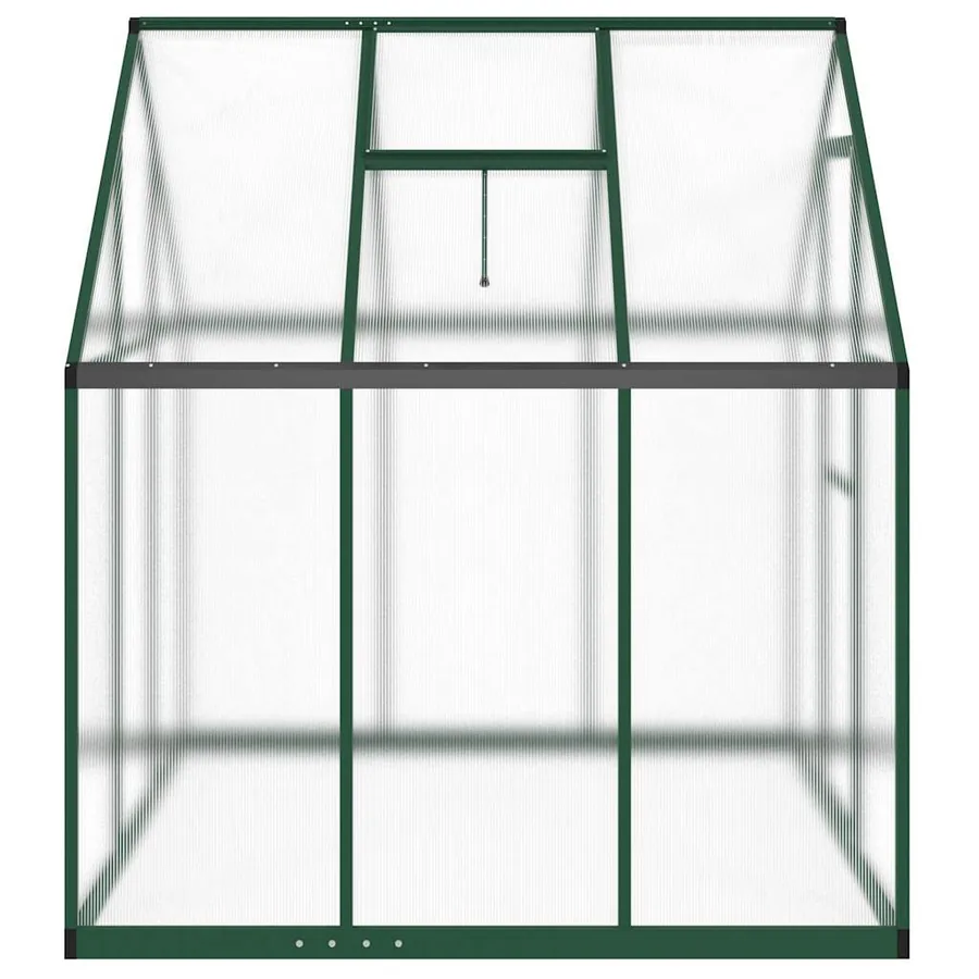Serre avec cadre de base vert 169x169x195 cm aluminium - 4