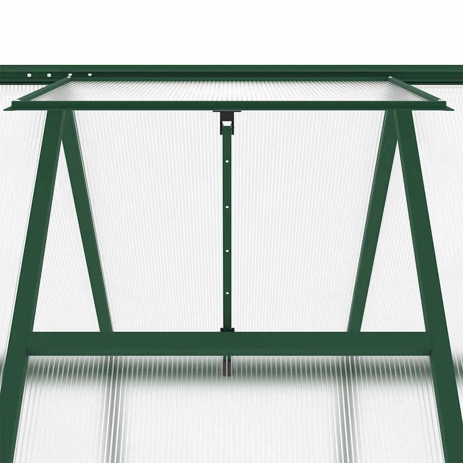 Serre avec cadre de base vert 169x169x195 cm aluminium - 7