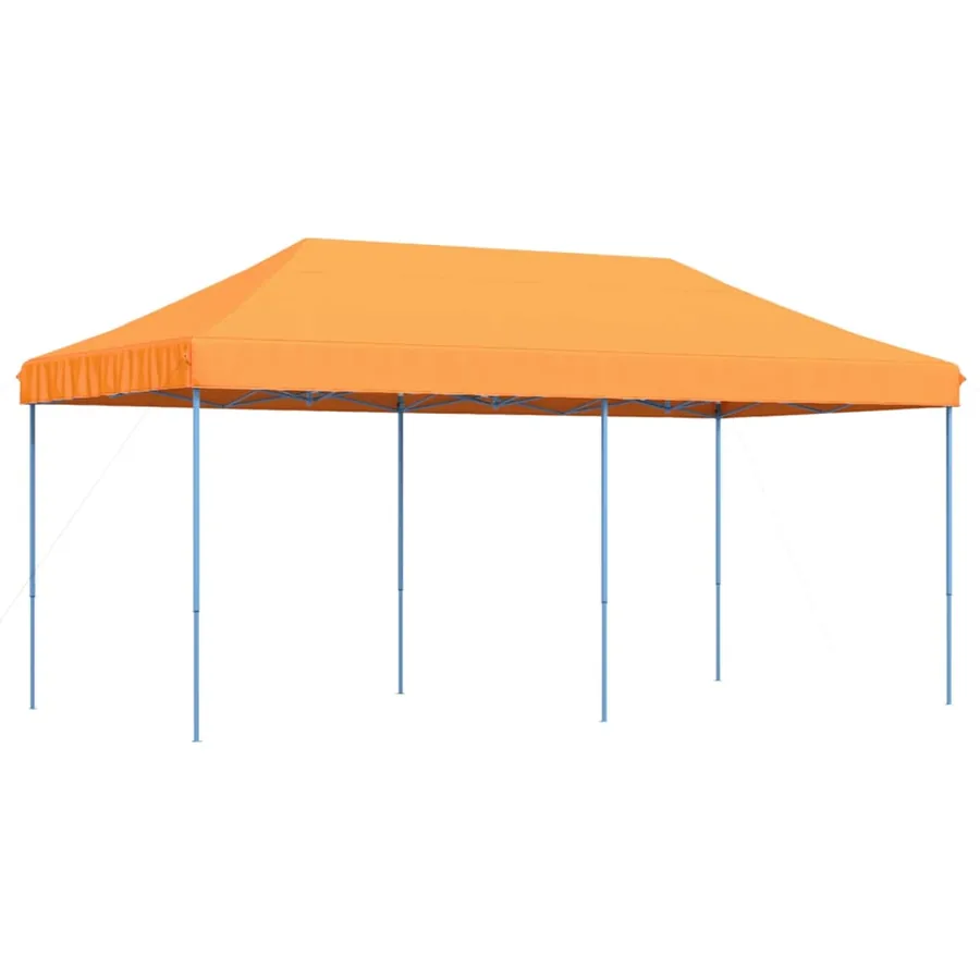 Tente de réception pliable escamotable orange 580x292x315 cm - 2