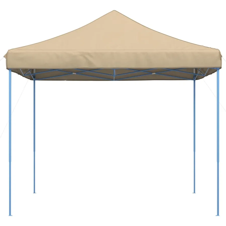 Tente de réception pliable escamotable beige 292x292x315 cm - 4