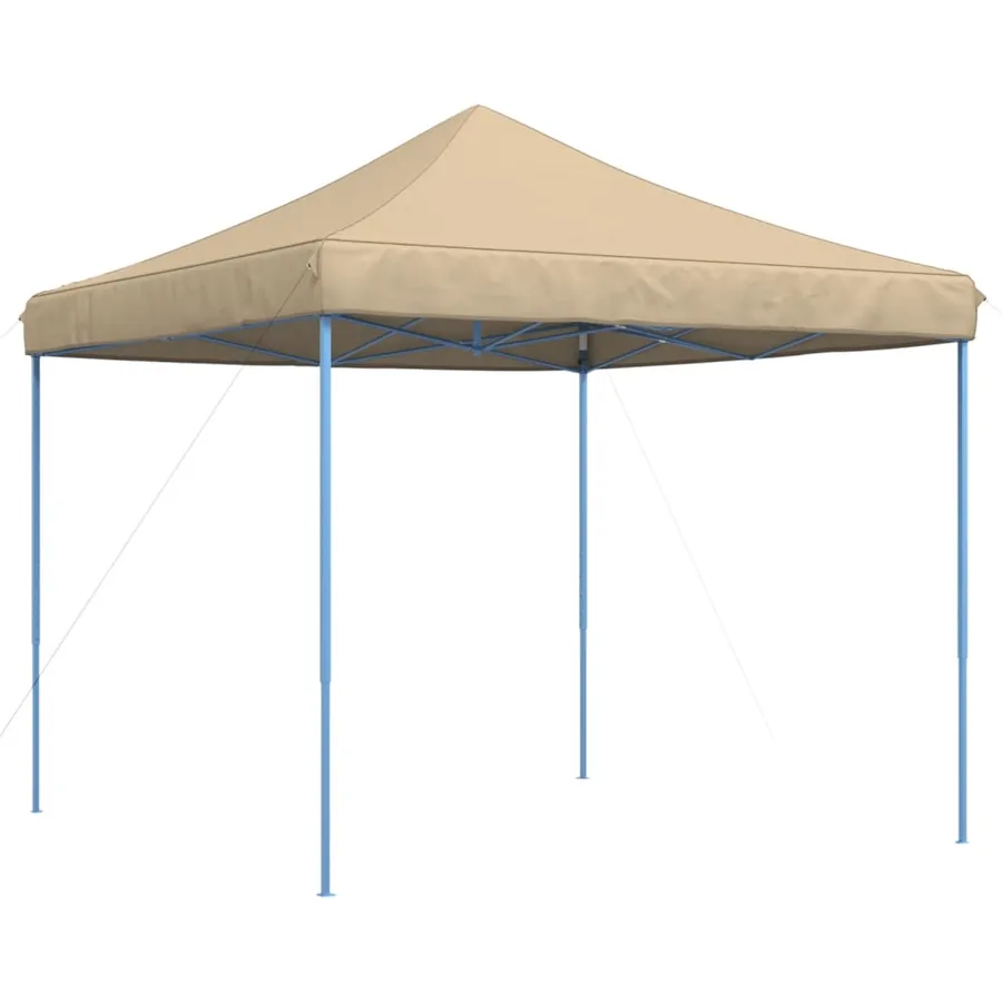 Tente de réception pliable escamotable beige 292x292x315 cm - 5