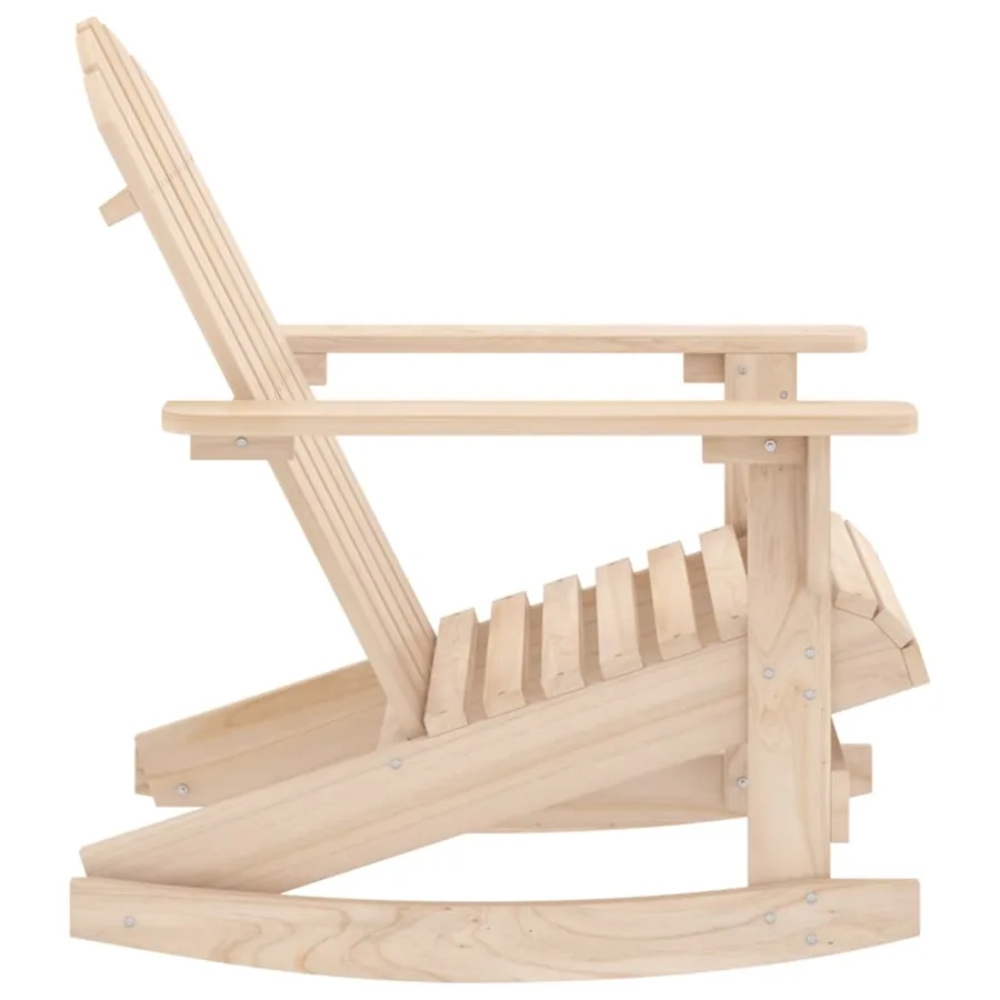 Chaise de jardin Adirondack avec pouf bois de sapin solide vert - 11