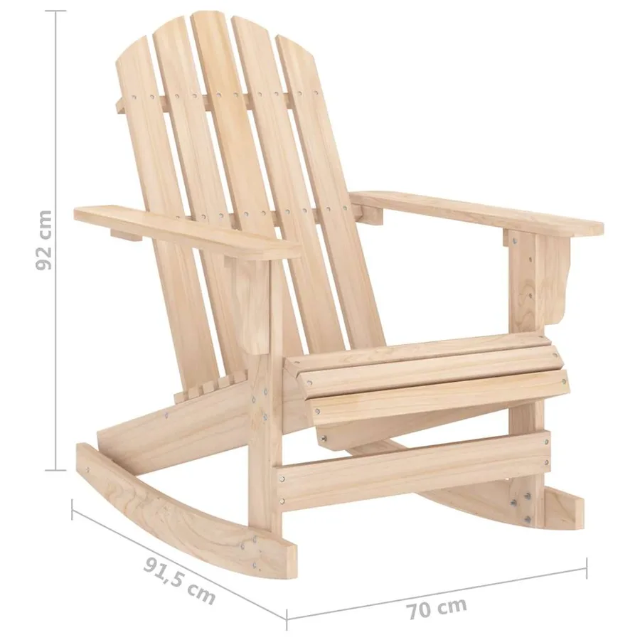 Chaise de jardin Adirondack avec pouf bois de sapin solide vert - 14