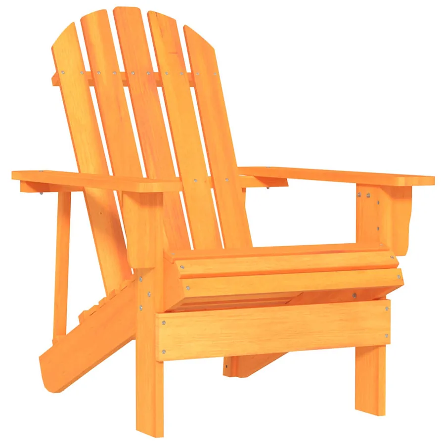 Chaise de jardin Adirondack avec pouf bois de sapin solide vert - 15