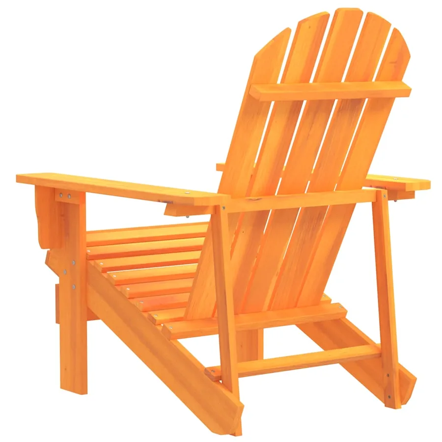 Chaise de jardin Adirondack avec pouf bois de sapin solide vert - 18