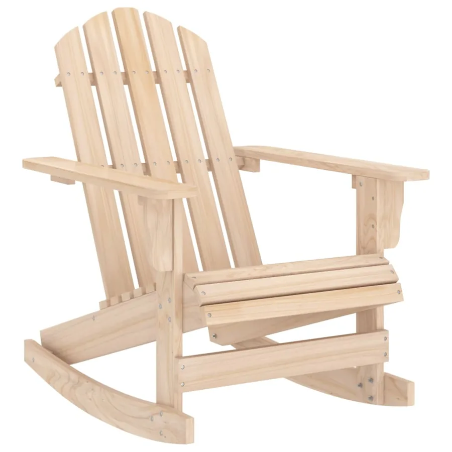Chaise de jardin Adirondack avec pouf bois de sapin solide vert - 9