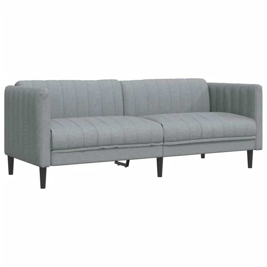 Ensemble de canapés 2 pcs gris clair tissu - 4