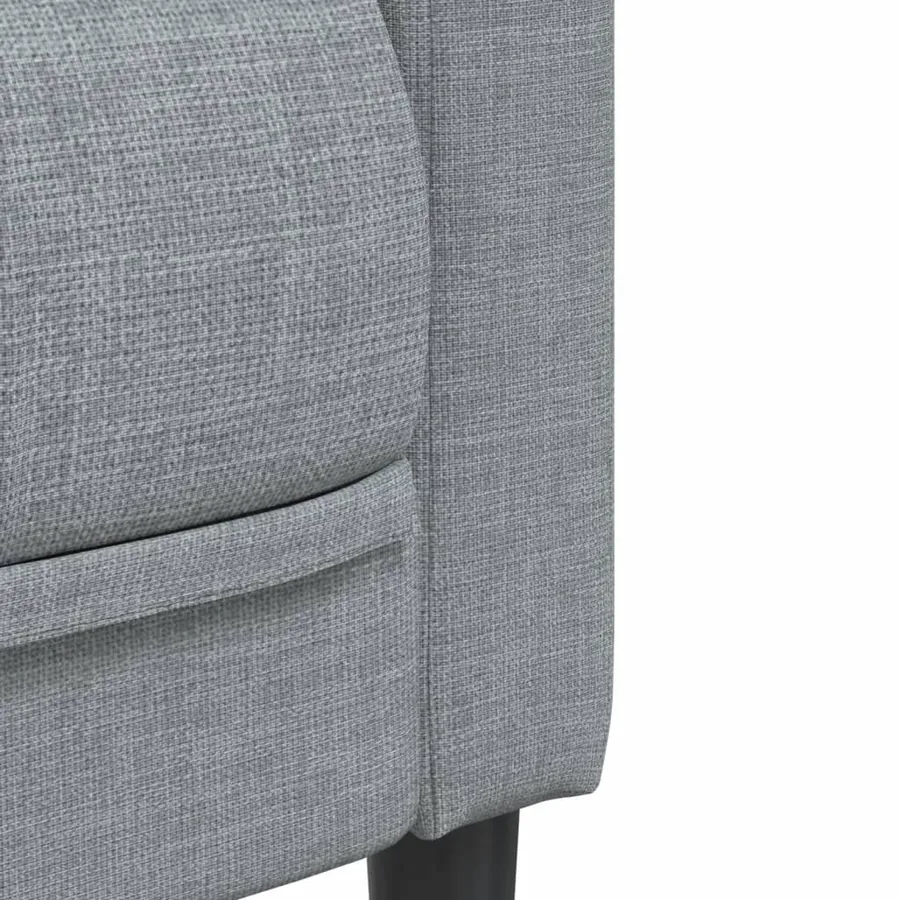 Ensemble de canapés 2 pcs gris clair tissu - 6