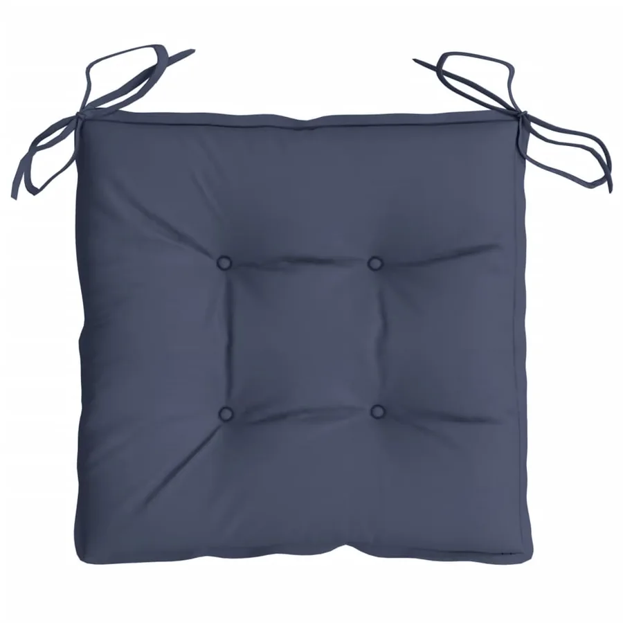 Coussins de chaise lot de 2 bleu marine 50x50x7 cm tissu oxford - 6