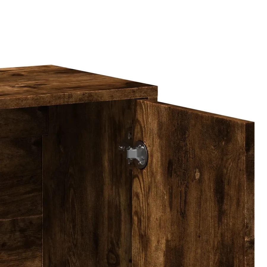 Buffets 2 pcs chêne fumé 60x31x70 cm bois d'ingénierie - 8