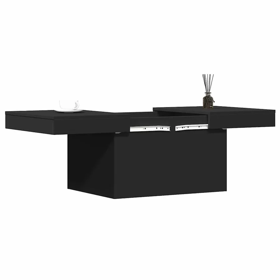 Table basse noir 100x55x40 cm bois d'ingénierie - 4