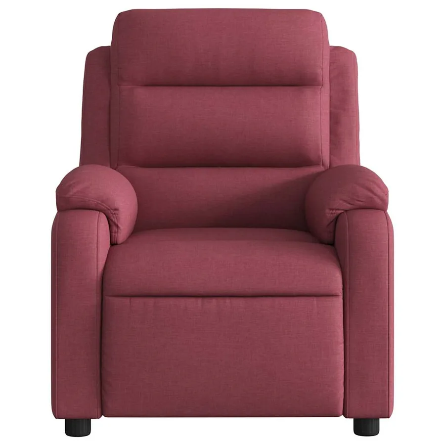 Fauteuil de massage inclinable électrique Rouge bordeaux Tissu - 9