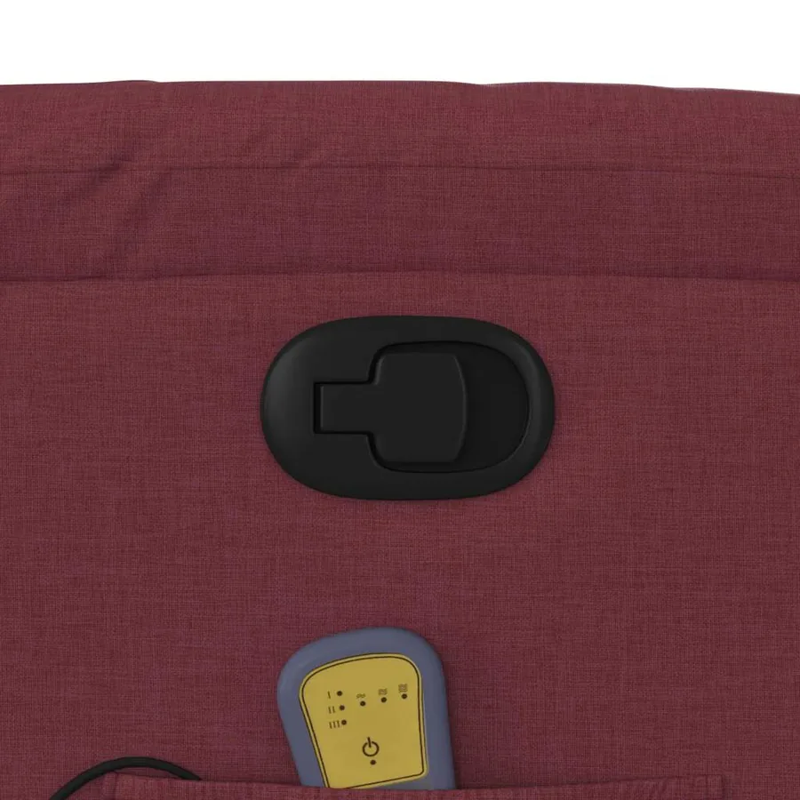 Fauteuil de massage inclinable Rouge bordeaux Tissu - 10