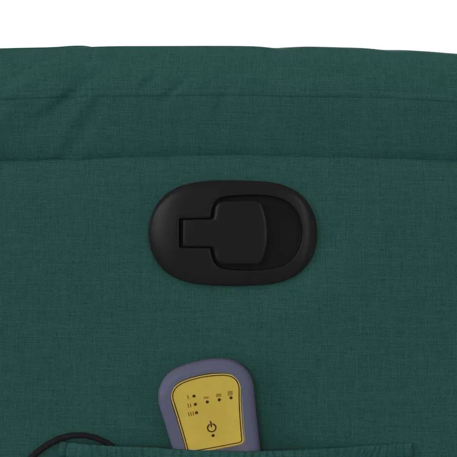 Fauteuil inclinable de massage vert foncé tissu - 10