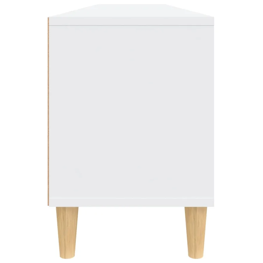 Meuble TV blanc 150x30x44,5 cm bois d'ingénierie - 8
