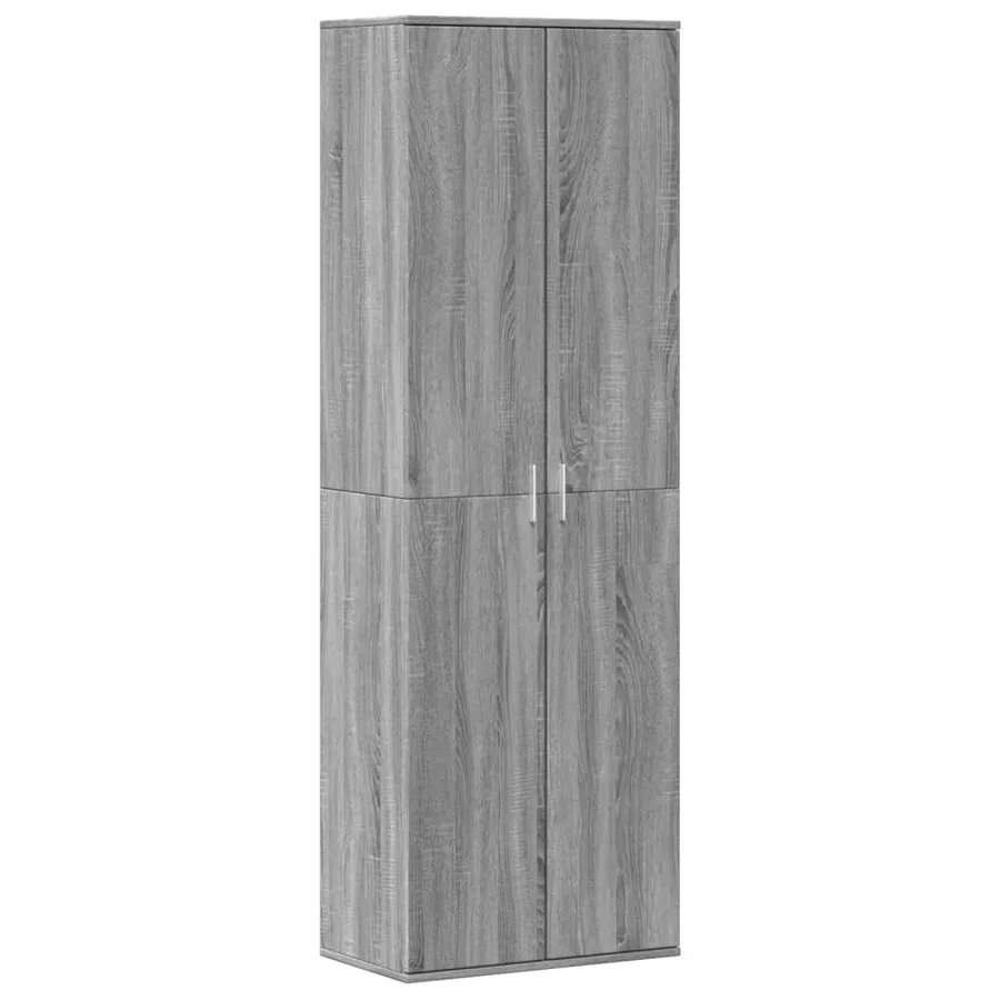 Buffet haut sonoma gris 60x35x180 cm bois d'ingénierie - 2