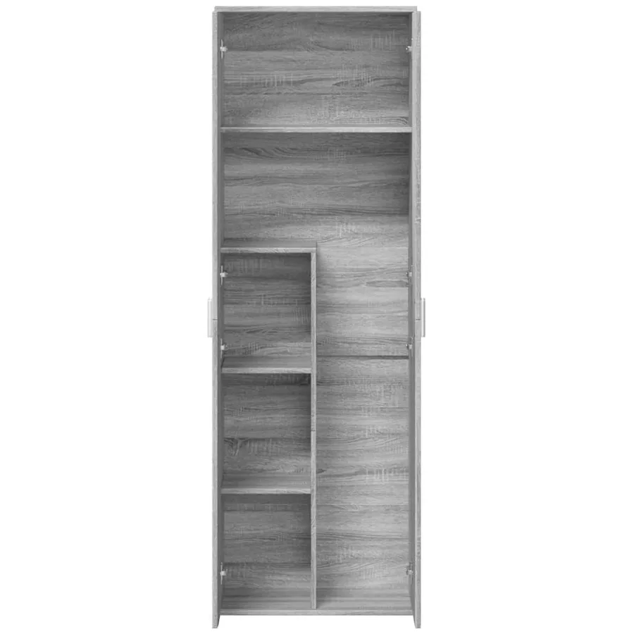 Buffet haut sonoma gris 60x35x180 cm bois d'ingénierie - 7