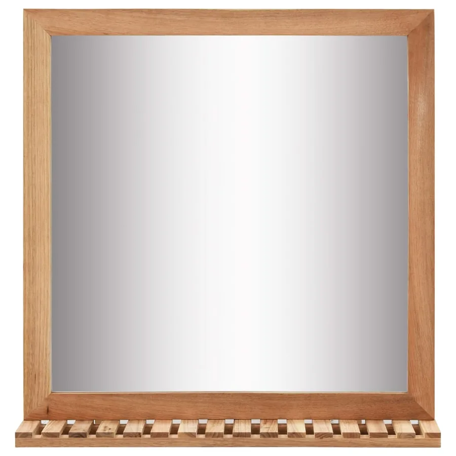 Miroir de salle de bain 60 x 12 x 62 cm Bois de noyer massif - 2