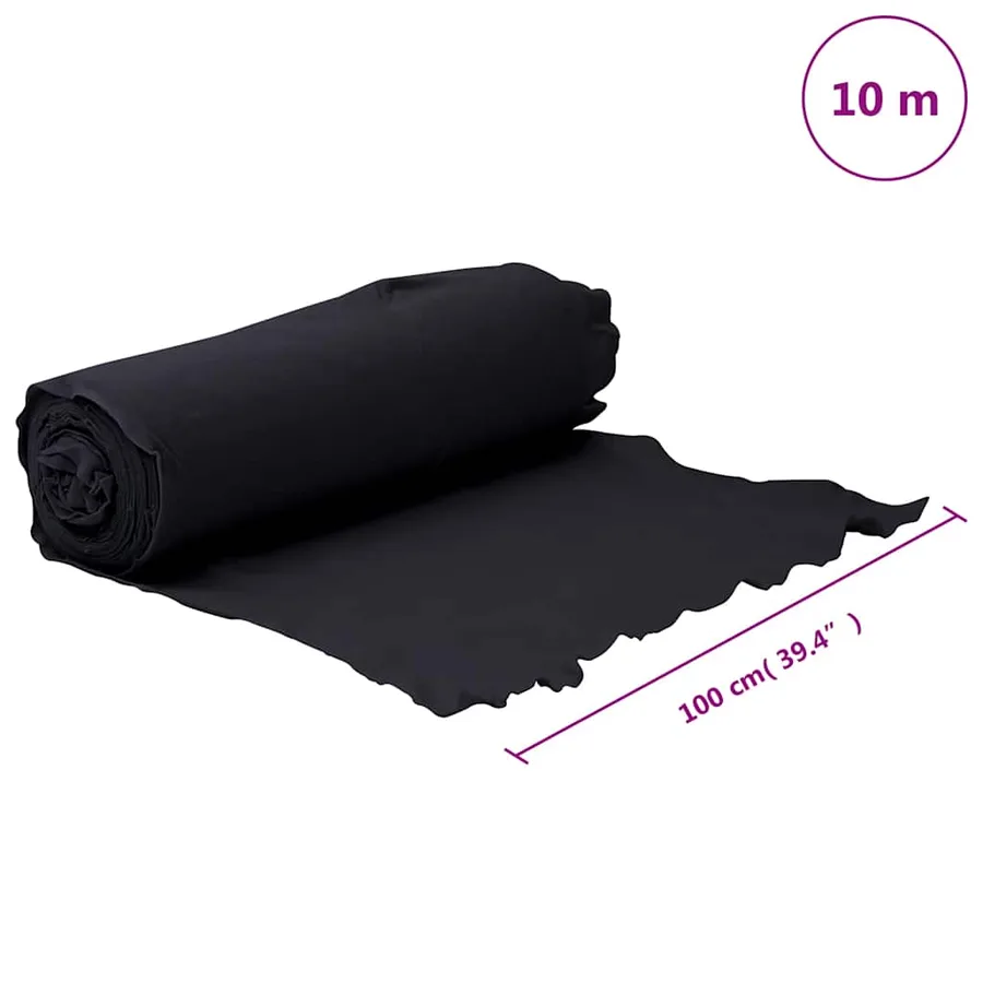 Membrane géotextile noir 1 x 10 m fibre de polyester - 10