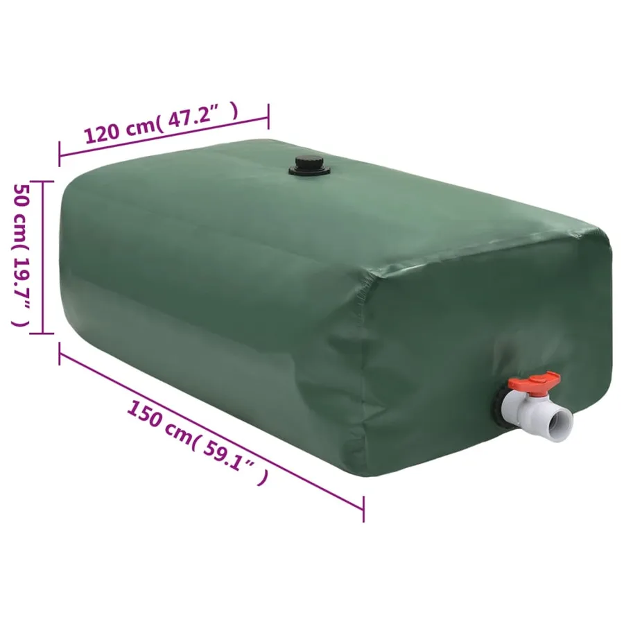 Réservoir d'eau avec robinet pliable 1000 L PVC - 7