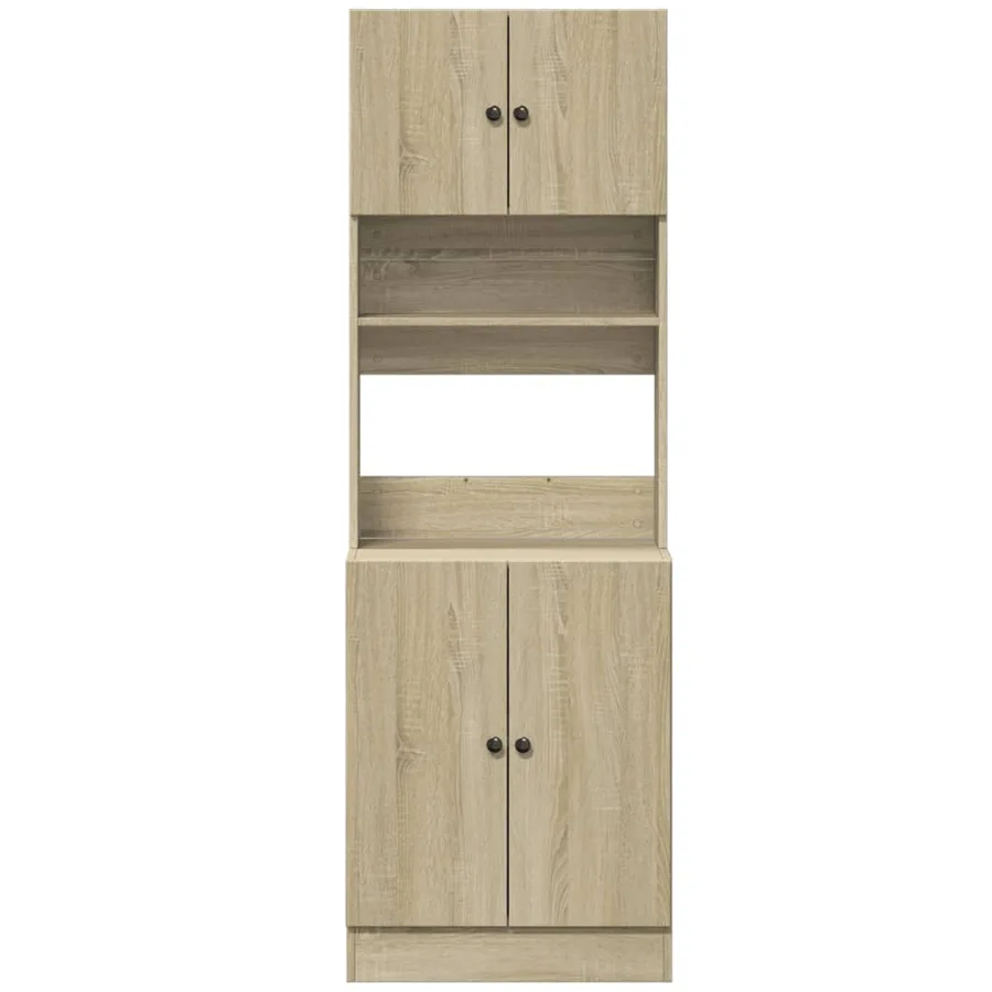 Armoire de cuisine chêne sonoma 60x50x180 cm bois d'ingénierie - 4