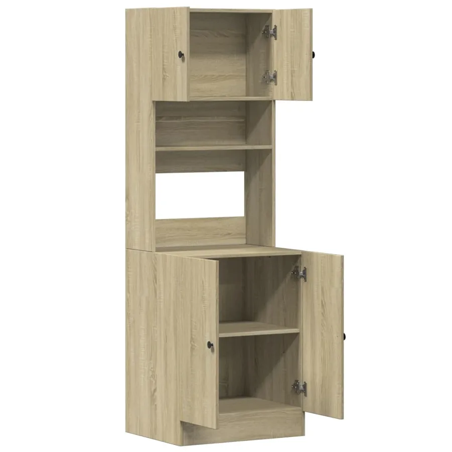 Armoire de cuisine chêne sonoma 60x50x180 cm bois d'ingénierie - 7