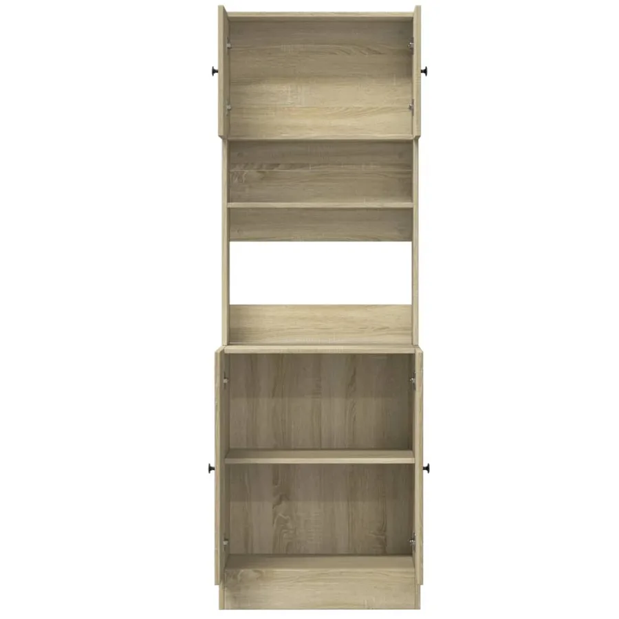 Armoire de cuisine chêne sonoma 60x50x180 cm bois d'ingénierie - 8