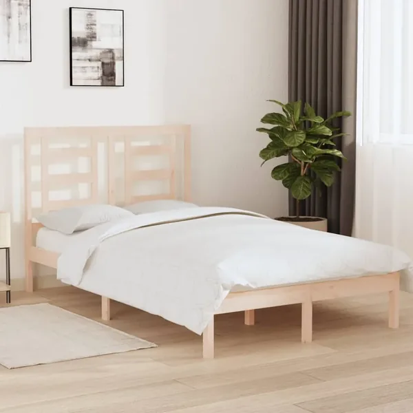 Cadre de lit sans matelas 120x200 cm bois de pin massif