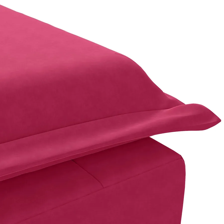 Chaise longue de massage avec traversin rouge bordeaux velours - 8