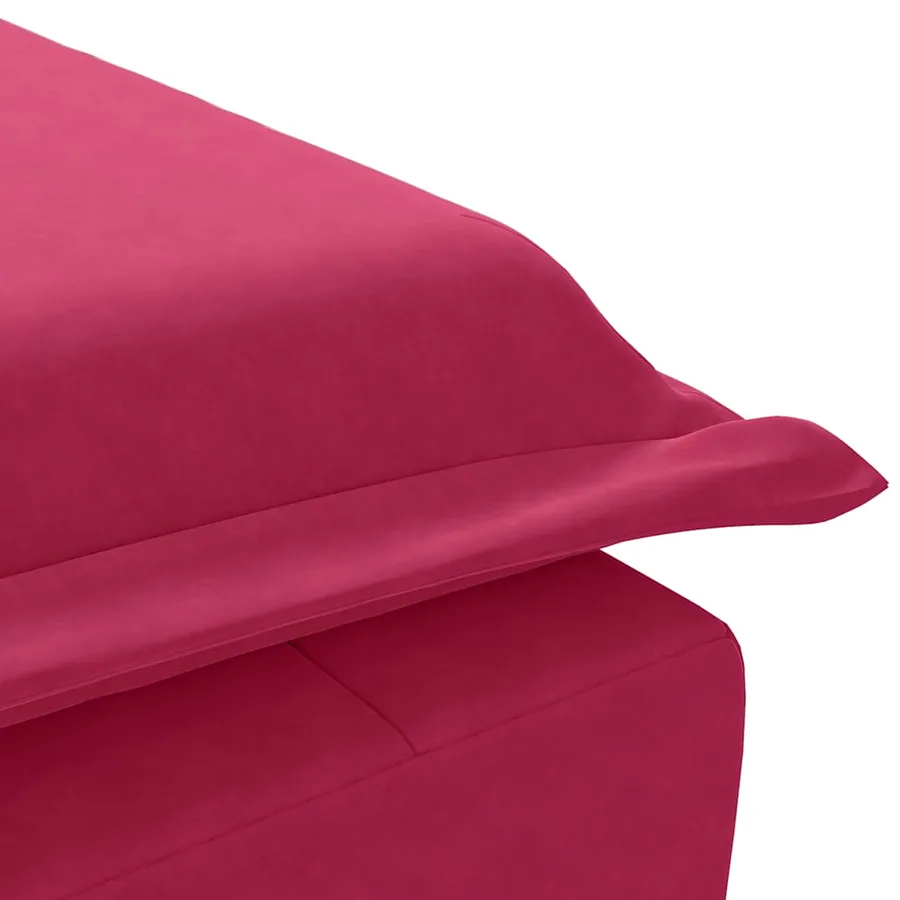 Chaise longue de massage avec traversin rouge bordeaux velours - 8