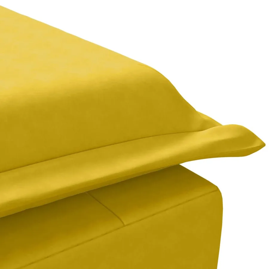 Chaise longue de massage avec traversin jaune velours - 8